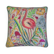 Load image into Gallery viewer, 20&quot; x 20&quot; Flamingo Accent Pillow with insert