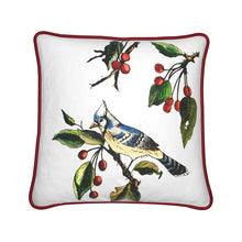 Load image into Gallery viewer, 12" x 12" Blue Bird Silk Accent Pillow