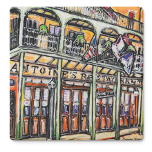 Load image into Gallery viewer, Antoines_Restaurant_SquareStoneCoaster_Flat_Mockup.png_16188026