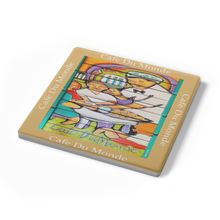 Load image into Gallery viewer, Cafe_Dumonde_Coffee_stone_coaster_set_o_SquareStoneCoaster_Angle_Mockup.png_16223243