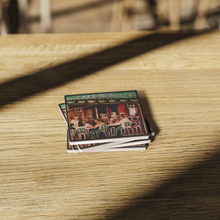 Load image into Gallery viewer, Cafe_Dumonde_Stone_Coaster_set_of_4_SquareStoneCoaster_WoodTable_AS_Mockup.png_16078381