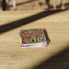 Load image into Gallery viewer, Carousel_Bar_Coaster_Set_of_4_SquareStoneCoaster_WoodTable_AS_Mockup.png_16150502