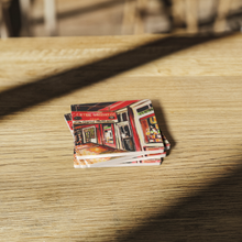 Load image into Gallery viewer, Central_Grocery_Coaster_Set_of_4_SquareStoneCoaster_WoodTable_AS_Mockup.png_16150508