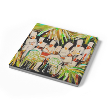 Load image into Gallery viewer, Chefs_Gathering_Coaster_Set_of_4_SquareStoneCoaster_Angle_Mockup.png_16150532