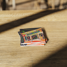 Load image into Gallery viewer, Chickie_Wah_Wah_Coaster_set_of_4_SquareStoneCoaster_WoodTable_AS_Mockup.png_16150630