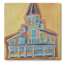 Load image into Gallery viewer, Commanders_Palace_Coaster_Set_of_4_SquareStoneCoaster_Flat_Mockup.png_16150568