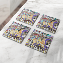 Load image into Gallery viewer, Flying_Horses_SquareStoneCoaster_4pcLifestyle_Mockup.png_16188035