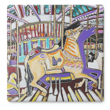 Load image into Gallery viewer, Flying_Horses_SquareStoneCoaster_Flat_Mockup.png_16188032