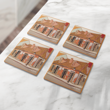 Load image into Gallery viewer, Lafittes_Blacksmith_Bar_Coaster_set_of_SquareStoneCoaster_4pcLifestyle_Mockup.png_16225525