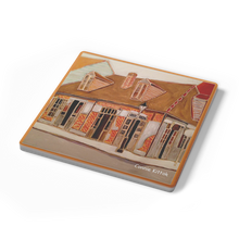 Load image into Gallery viewer, Lafittes_Blacksmith_Bar_Coaster_set_of_SquareStoneCoaster_Angle_Mockup.png_16225523