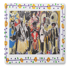 Load image into Gallery viewer, Minister_of_Fun_Mardi_Gras_stone_coaster_SquareStoneCoaster_Flat_Mockup.png_16225310