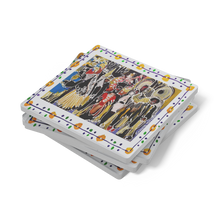 Load image into Gallery viewer, Minister_of_Fun_Mardi_Gras_stone_coaster_SquareStoneCoaster_Stack_Mockup.png_16225312
