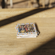 Load image into Gallery viewer, Minister_of_Fun_Mardi_Gras_stone_coaster_SquareStoneCoaster_WoodTable_AS_Mockup.png_16225314