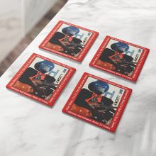 Load image into Gallery viewer, Mr_Lucky_John_Lee_Hooker_Stone_Coaster_SquareStoneCoaster_4pcLifestyle_Mockup.png_16196462