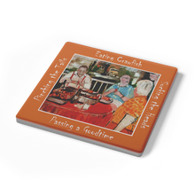 Load image into Gallery viewer, Passing_A_Good_Time_Stone_Coasters_set__SquareStoneCoaster_Angle_Mockup.png_16196576