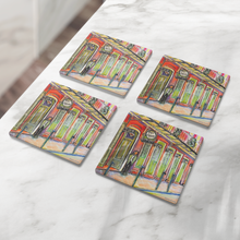Load image into Gallery viewer, Pat_Obrians_Coaster_Set_of_4_SquareStoneCoaster_4pcLifestyle_Mockup.png_16150495