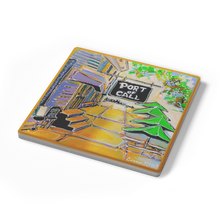 Load image into Gallery viewer, Port_of_Call_Stone_Coasters_Set_of_4_SquareStoneCoaster_Angle_Mockup.png_16225421