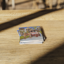 Load image into Gallery viewer, Roman_Candy_Wagon_Stone_Coaster_Set_of_4_SquareStoneCoaster_WoodTable_AS_Mockup.png_16078316