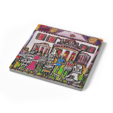 Load image into Gallery viewer, Skelton_House_Coasters_Set_of_4_SquareStoneCoaster_Angle_Mockup.png_16150487