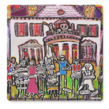 Load image into Gallery viewer, Skelton_House_Coasters_Set_of_4_SquareStoneCoaster_Flat_Mockup.png_16150486