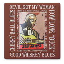 Load image into Gallery viewer, Skip_James_Stone_Coaster_set_of_4_SquareStoneCoaster_Flat_Mockup.png_16196483