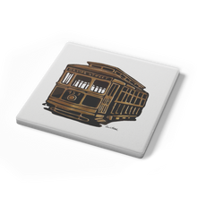 Load image into Gallery viewer, St_Charles_Street_Car_SquareStoneCoaster_Angle_Mockup.png_16196466