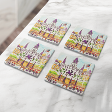 Load image into Gallery viewer, St_Louis_Cathedral_coaster_set_SquareStoneCoaster_4pcLifestyle_Mockup.png_16078257