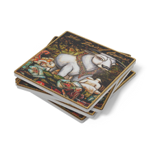 Load image into Gallery viewer, The_Boeuf_Gras_Mardi_Gras_Stone_Coaste_SquareStoneCoaster_Stack_Mockup.png_16196999
