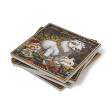 Load image into Gallery viewer, The_Boeuf_Gras_Mardi_Gras_Stone_Coaster_SquareStoneCoaster_Stack_Mockup.png_16225273