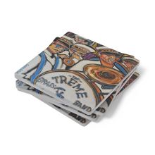 Load image into Gallery viewer, Treme_Brass_Band_Coaster_Set_of_4_SquareStoneCoaster_Stack_Mockup.png_16150478
