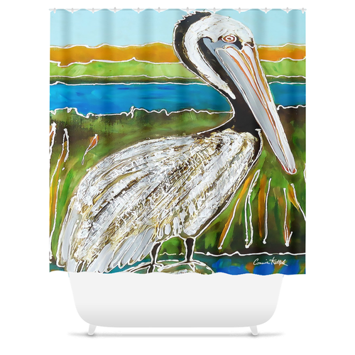 Louisiana Pelican Shower Curtain