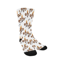 Load image into Gallery viewer, Fleur De Lis Saints logo socks Classic Sublimated Crew Socks