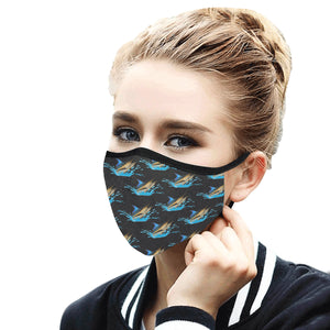 Blue Marlin face mask with filter