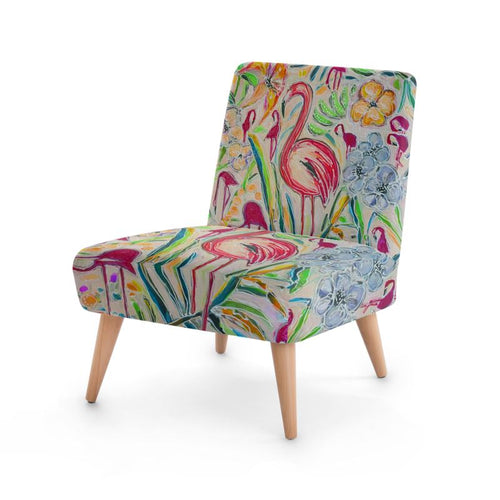 Occasional Chair, Flamingo print