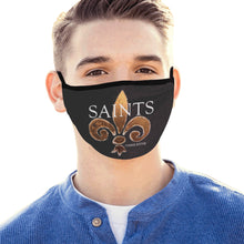 Load image into Gallery viewer, Saints Black and Gold Face Mask