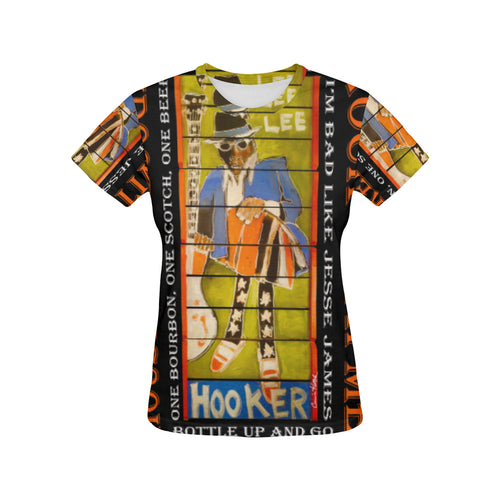 John Lee Hooker Sitting All Over Print T Shirt