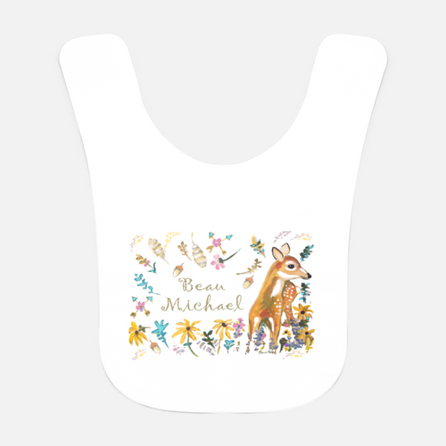 Custom Baby Bib Deer Design