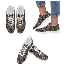 Load image into Gallery viewer, Saints Fleur De Lis Ladies black sneakers