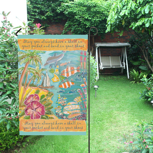 Shell In Your Pocket Garden Flag