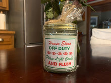 Load image into Gallery viewer, Elves Off Duty Bathroom Candle  (Hand Poured 9 oz.)
