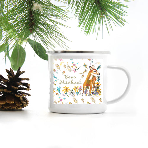 Custom Camp Metal Cup Deer Design