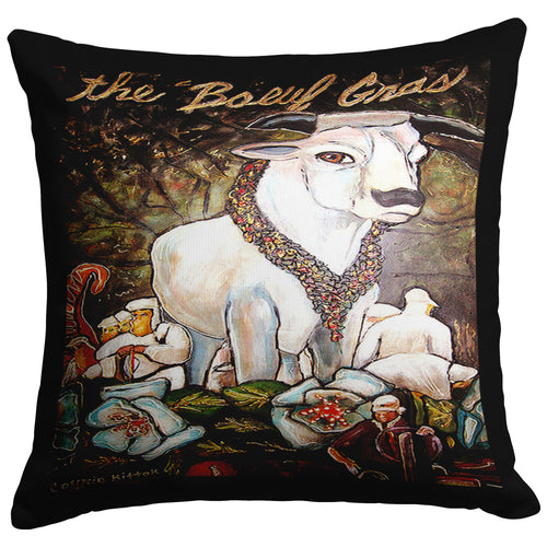 The Boeuf Gras Mardi Gras Pillow