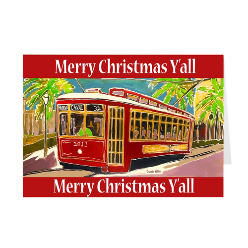 Merry Christmas Y'all Red St. Car
