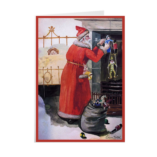 Old Time Santa Christmas Card