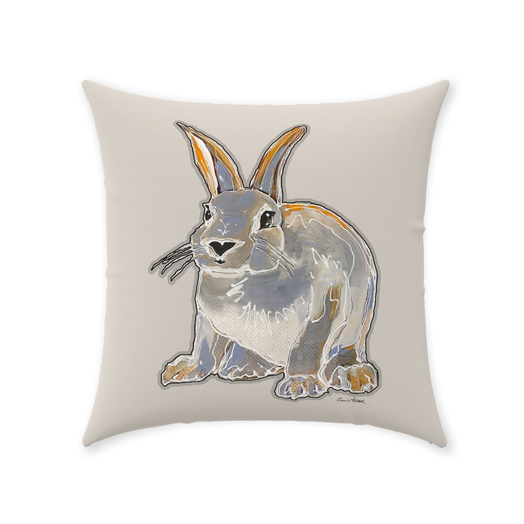 Rabbit Pillow Beige back